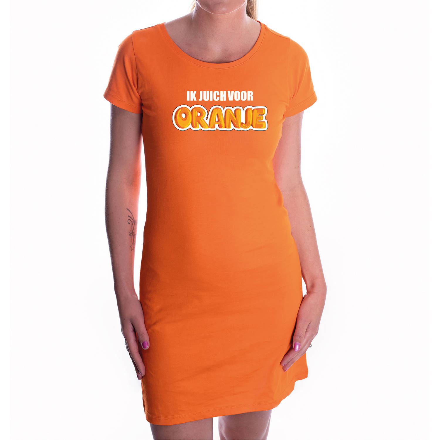 Oranje Fan Dress / Kleding Holland Ik Juich Voor Oranje Ek/ Wk Voor Dames S - Feestjurkjes