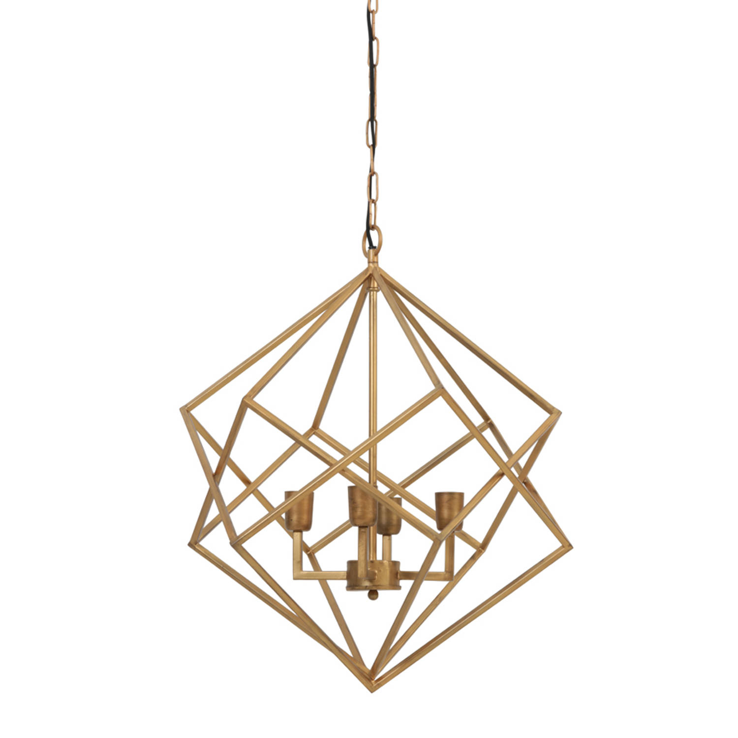 Hanglamp Drizella Goud 4-lichts Metaal Light & Living