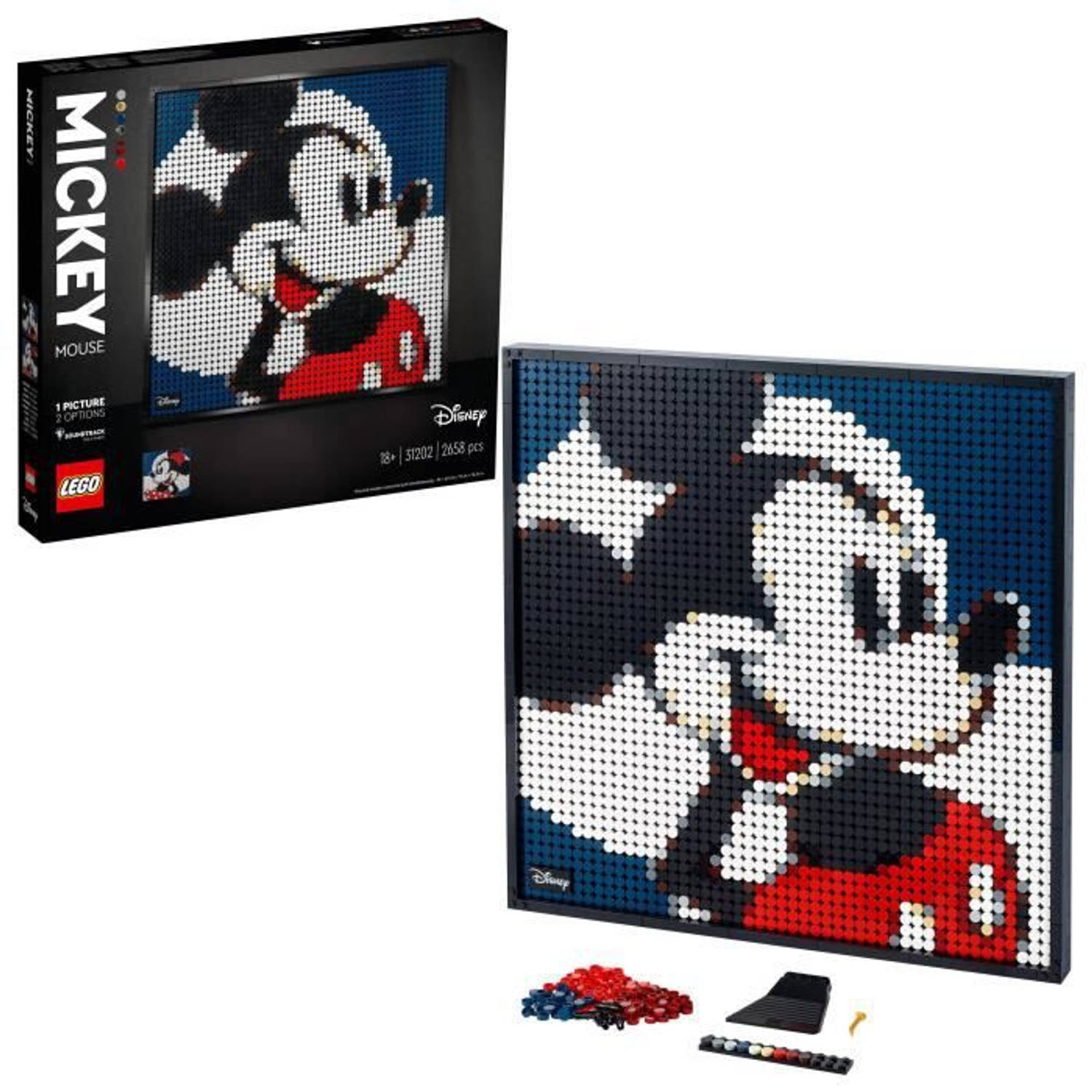 Lego Art 31202 Disney's Mickey Mouse Knutselset Voor Volwassenen En Muurdecoraties met grote korting