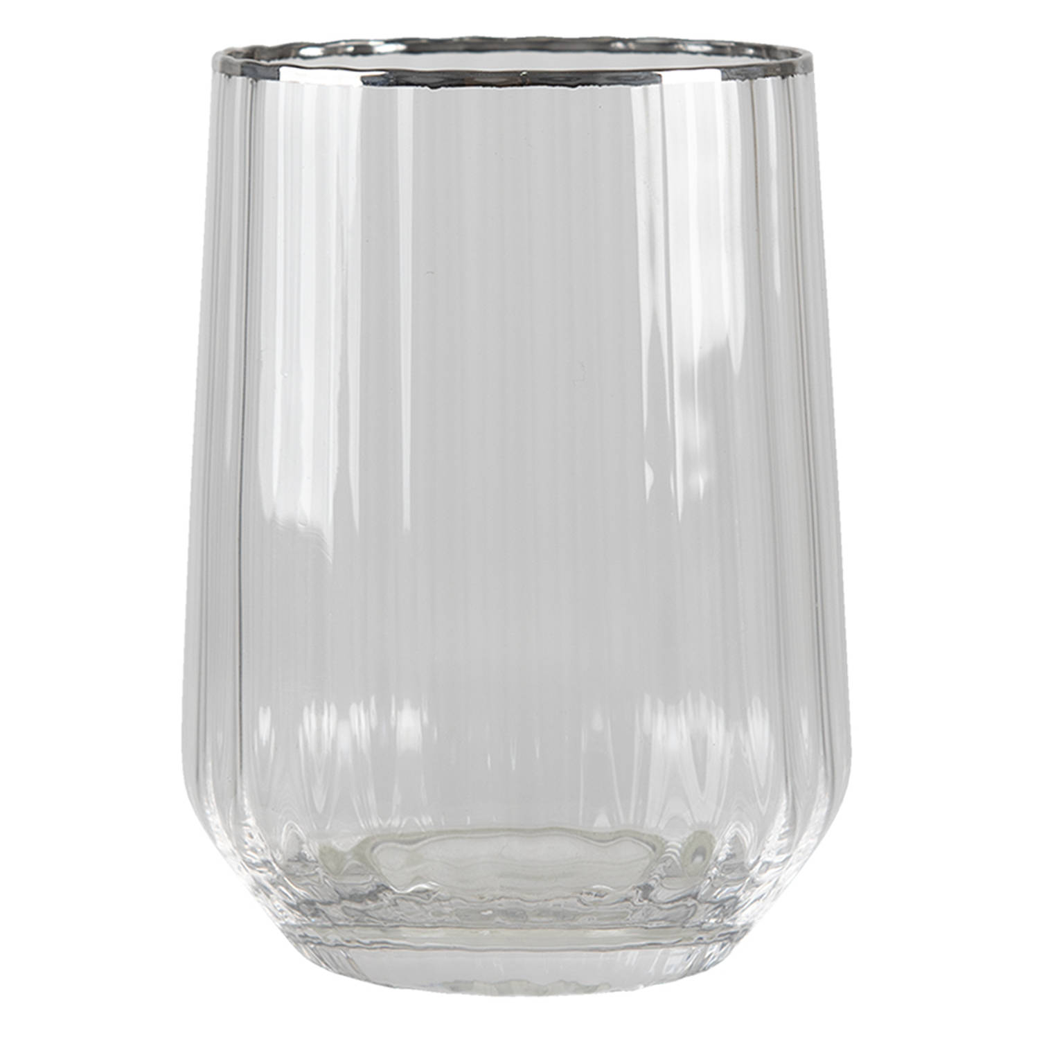 Clayre & Eef Waterglas 400 Ml Transparant Glas Rond Drinkbeker