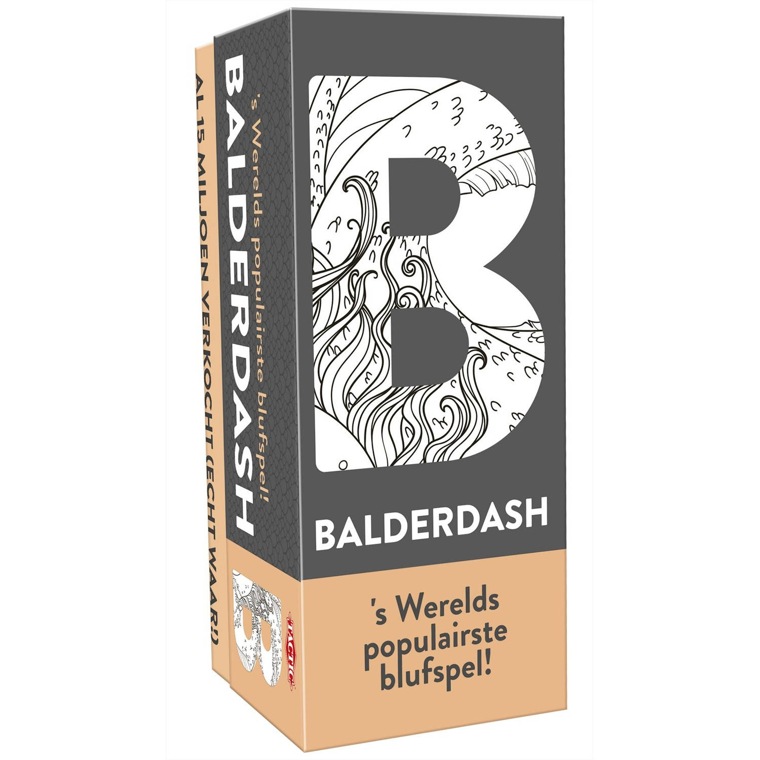 Tactic bordspel Balderdash bruin-zwart karton 5 delig