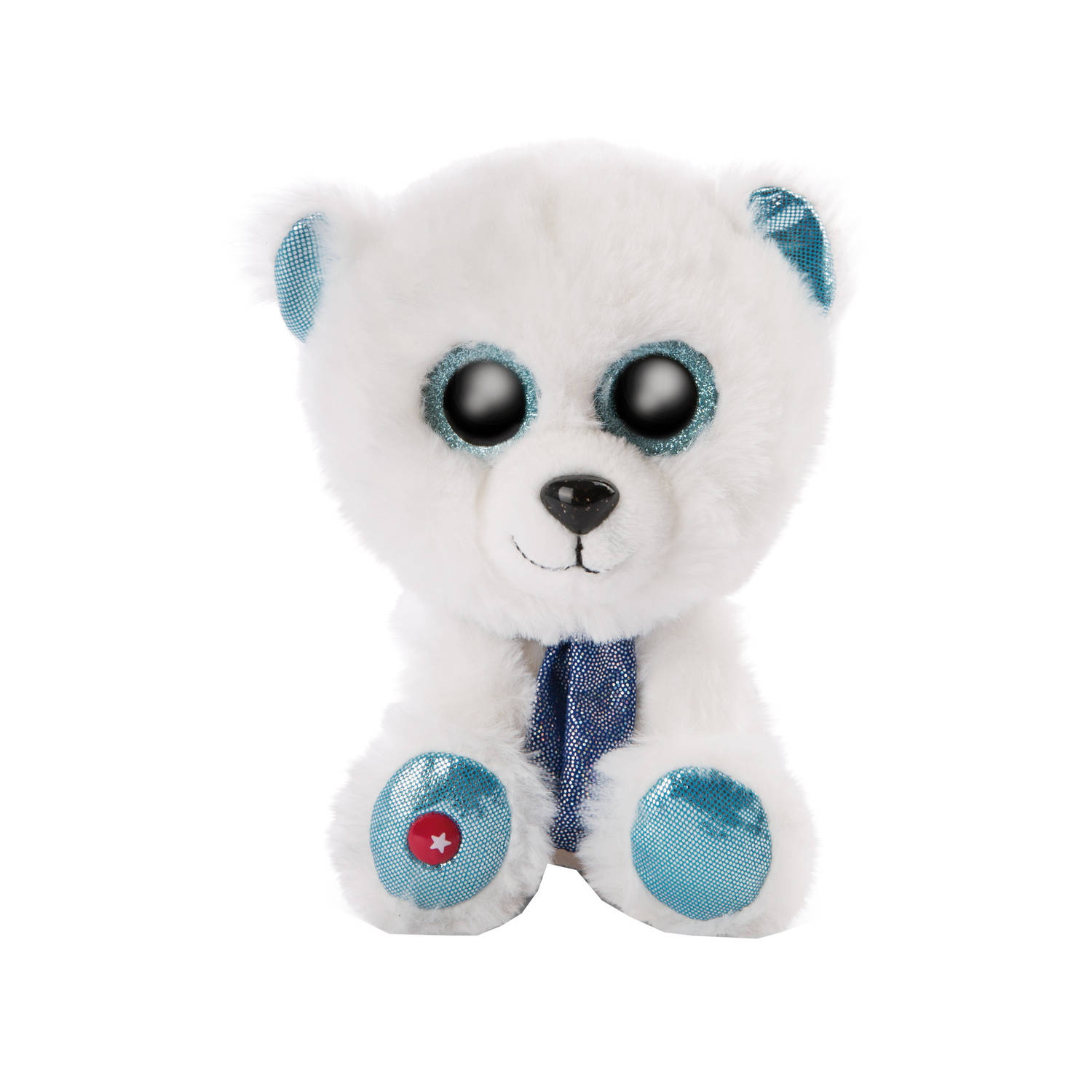 Nici knuffel Benjie ijsbeer junior 15 cm pluche/polyester wit