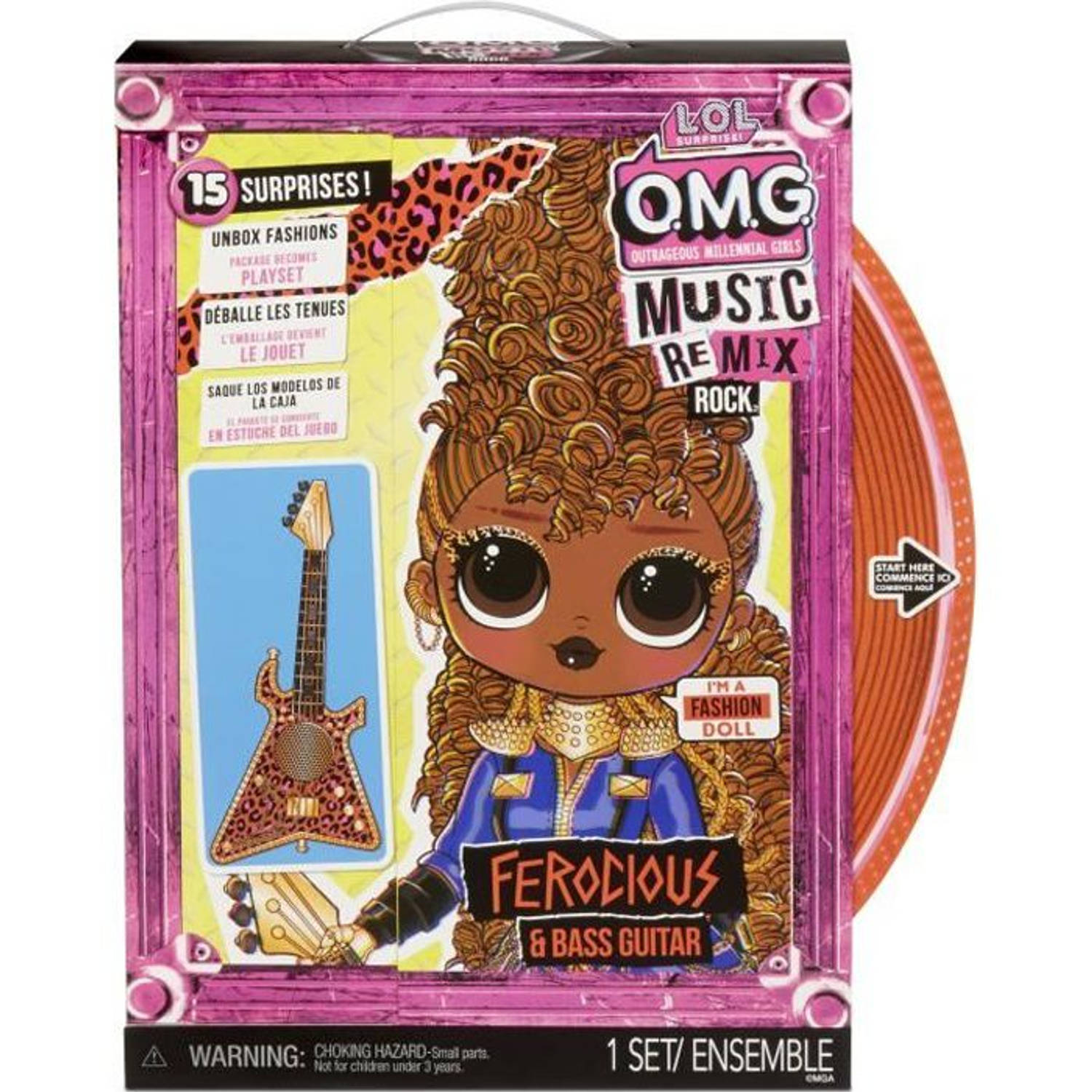 Lol Surprise Omg Remix Rock- Ferocious En Basgitaar Fashion Doll 24cm