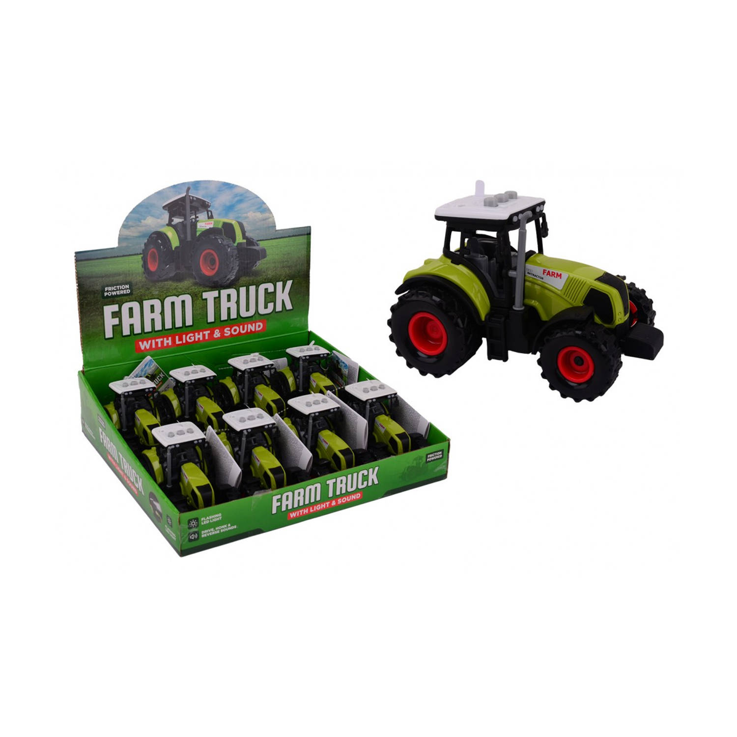 Johntoy Tractor Farming Junior 8 X 15 Cm Groen