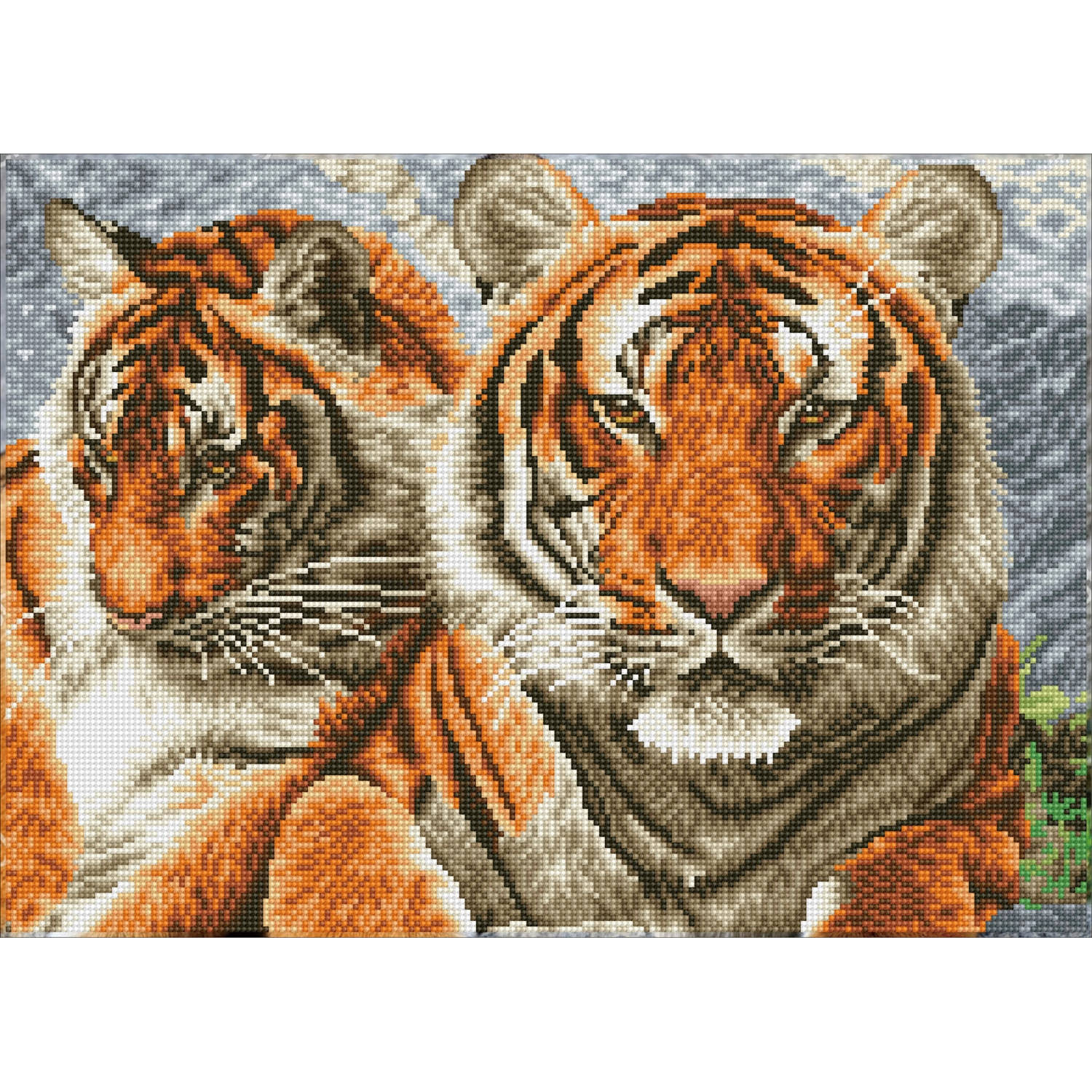 DIAMOND DOTZ Tigers Diamond Painting, 26.634 Dotz, 52x37 cm