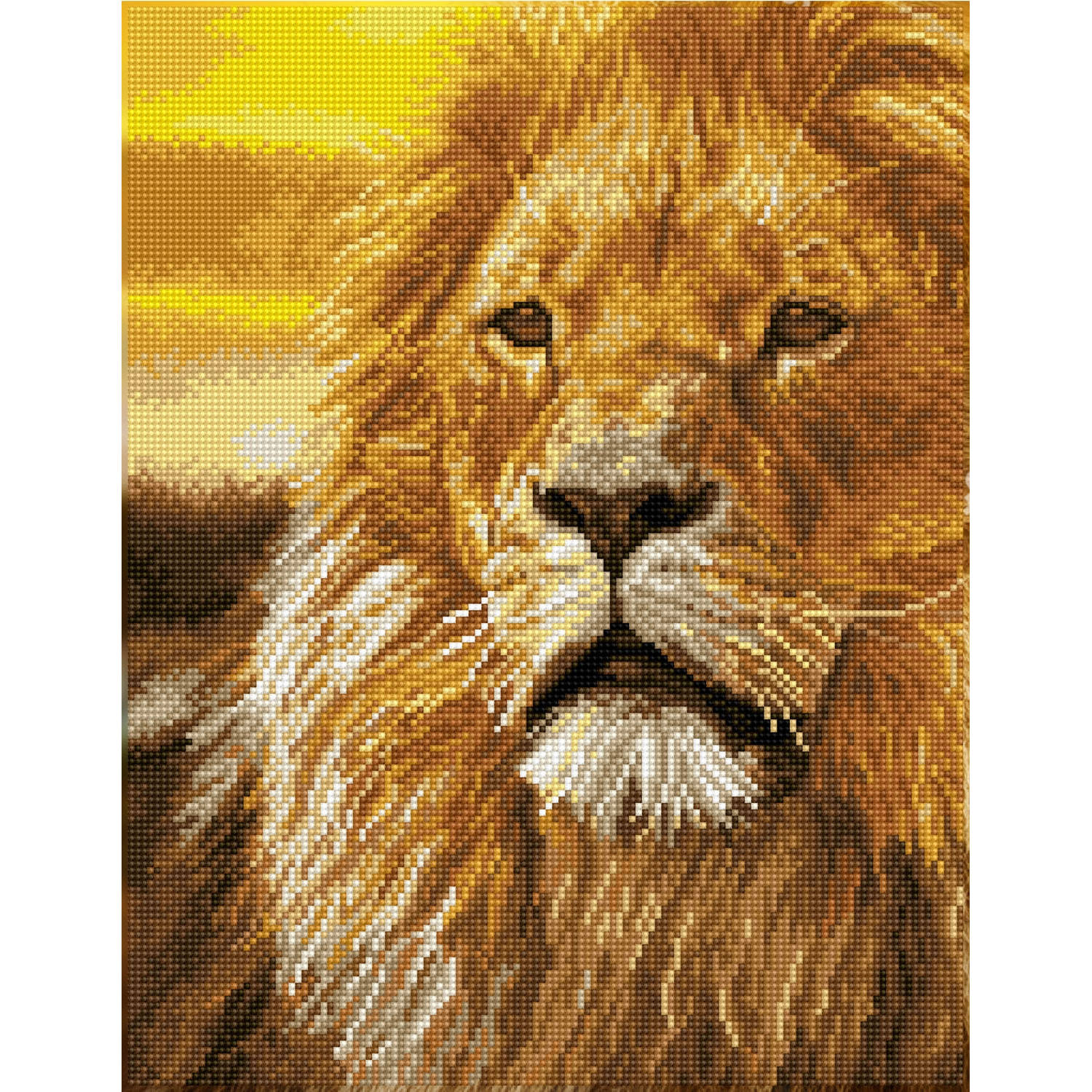 DIAMOND DOTZ Lord of Serengeti Diamond Painting, 21.840 Dotz, 45x35 cm