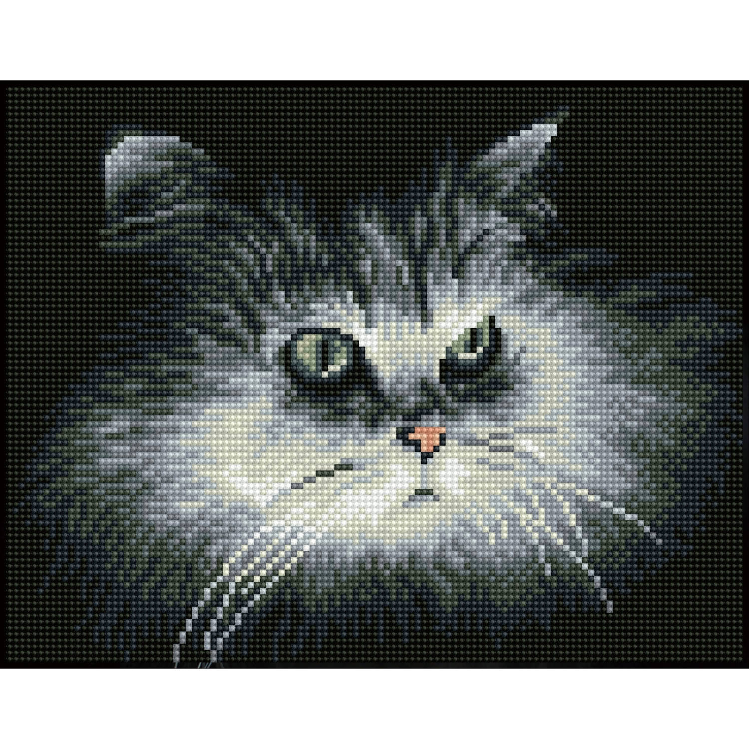 DIAMOND DOTZ Shadow Cat Diamond Painting, 11.067 Dotz, 32x25 cm