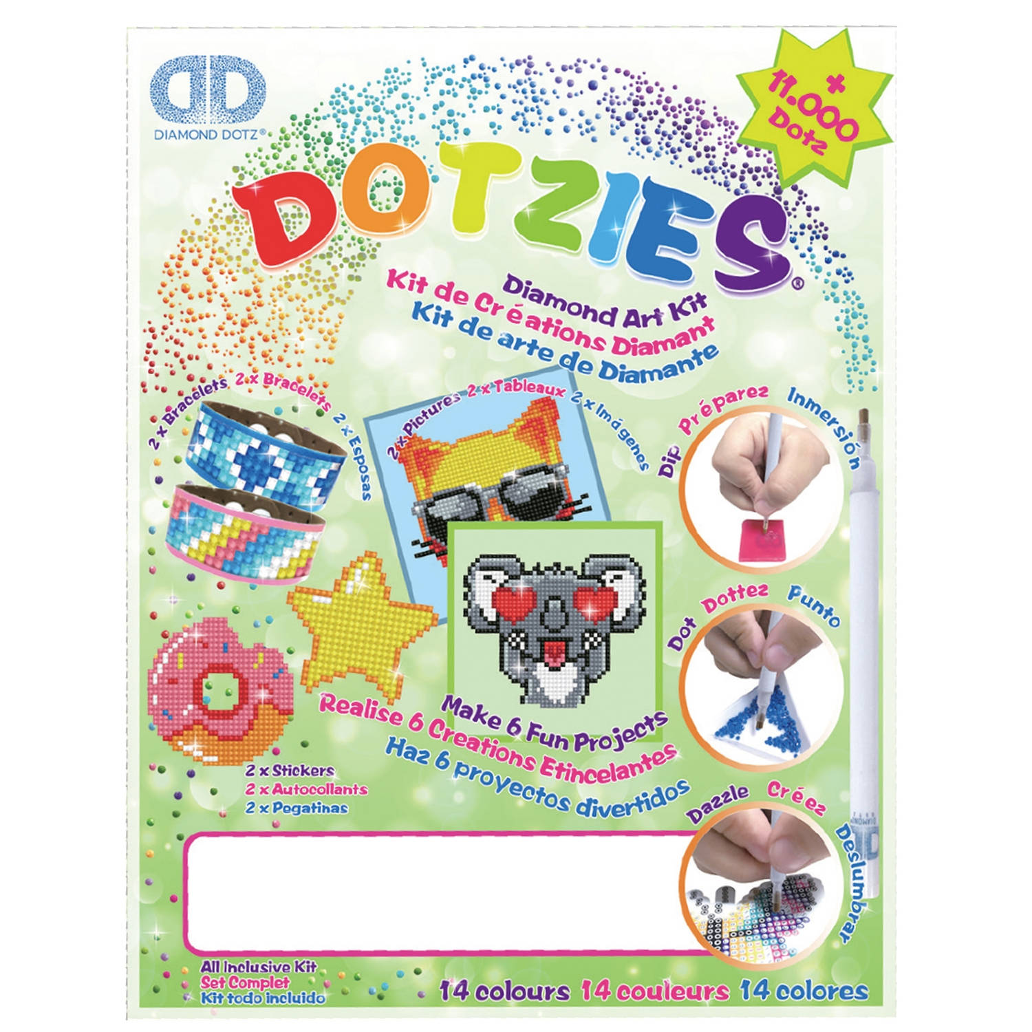 Diamond Dotz Megapack Dotzies 6-delig, Diamond Painting, 11.000+ Dotz