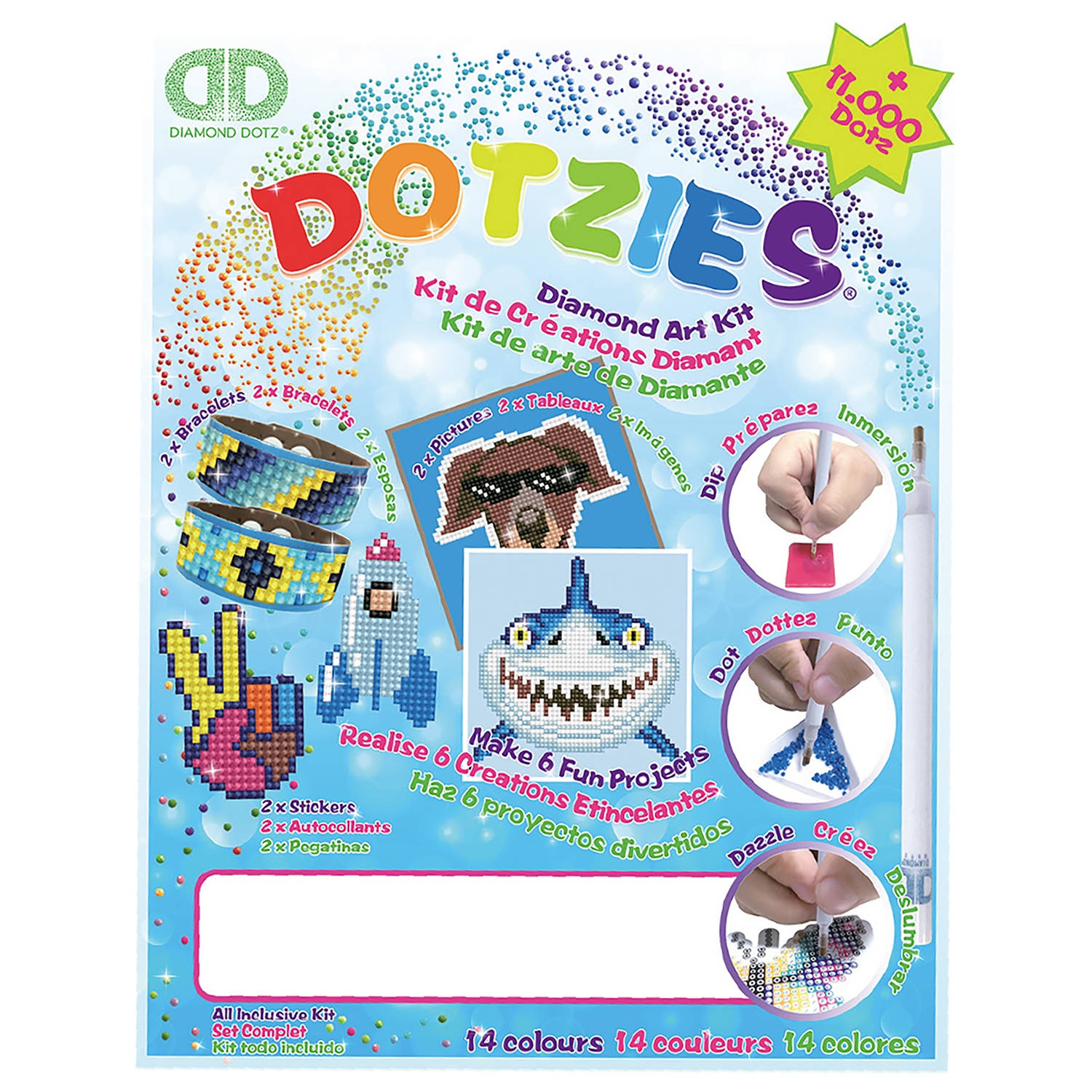 Diamond Dotz Megapack Dotzies 6-delig, Diamond Painting, 11.000+ Dotz