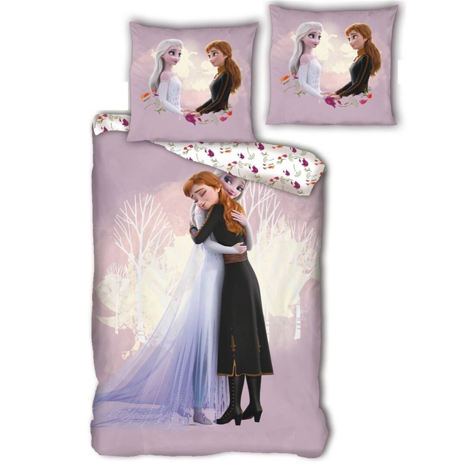 Disney Frozen Dekbedovertrek Hug - Eenpersoons - 140 X 200 Cm - Polyester