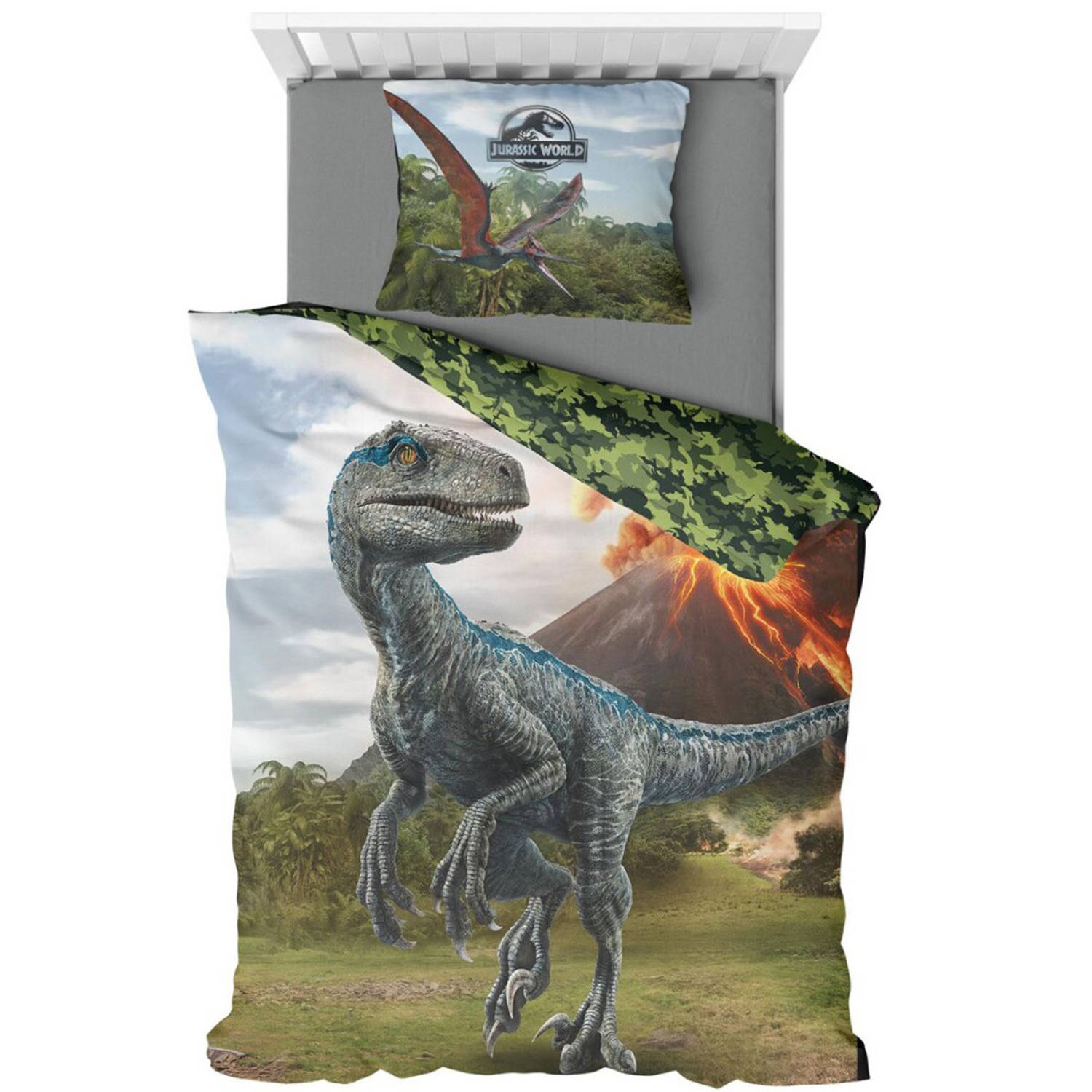 Jurassic World Dekbedovertrek T-rex - Eenpersoons - 140 X 200 Cm - Polyester