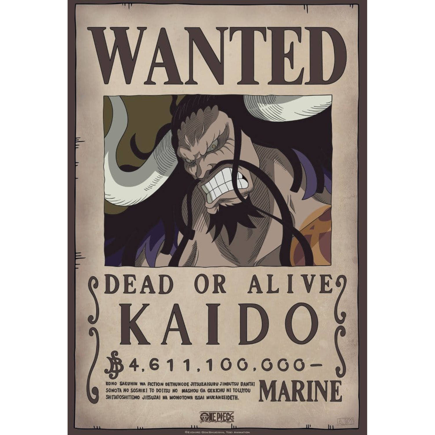 Abystyle One Piece Wanted Kaido Poster 35x52cm