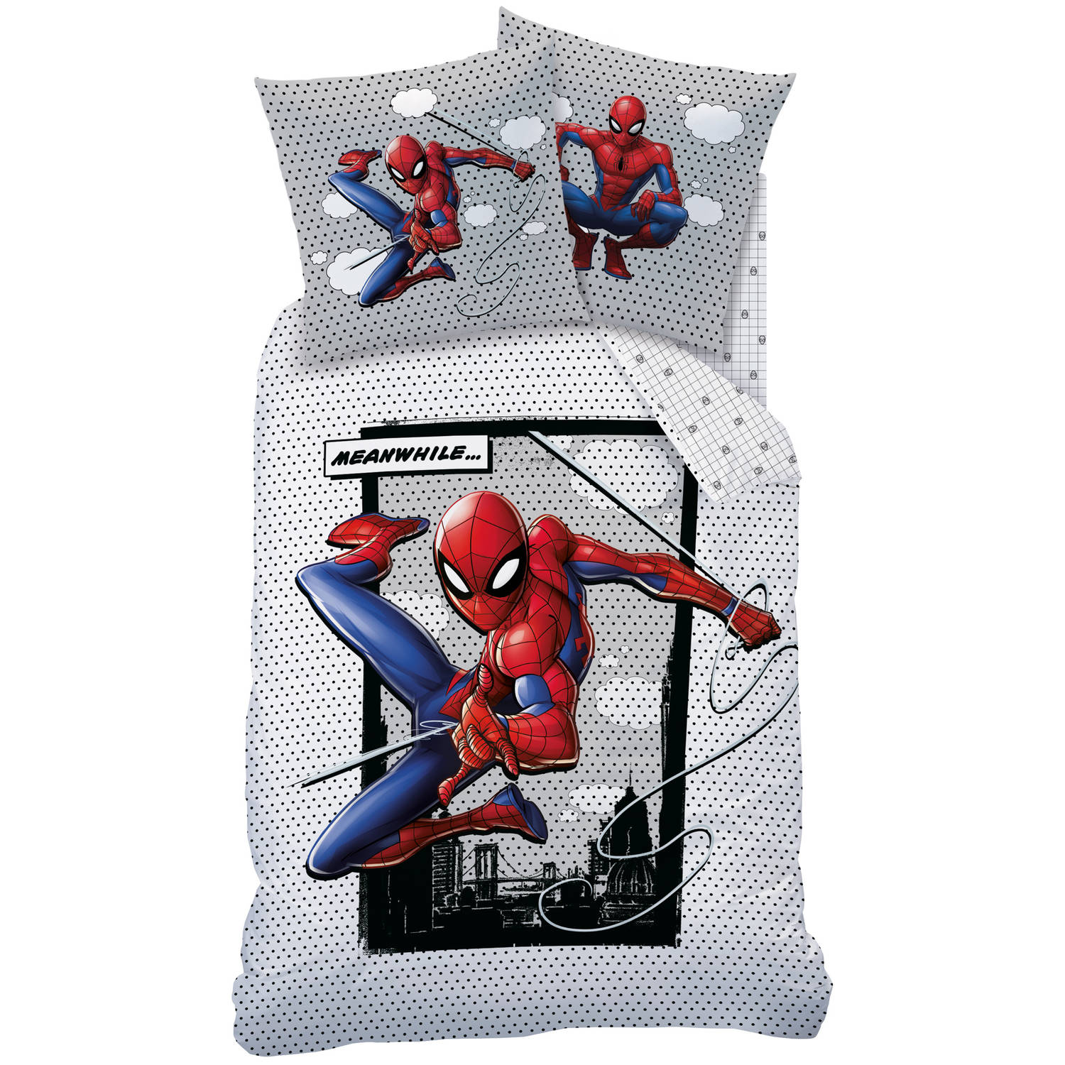 Spiderman Dekbedovertrek Hero - Eenpersoons - 140 X 200 Cm - Katoen