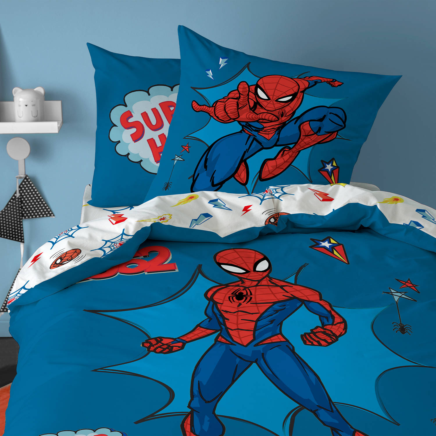 SpiderMan Dekbedovertrek Avengers - Eenpersoons 140 x 200 cm - Katoen |
