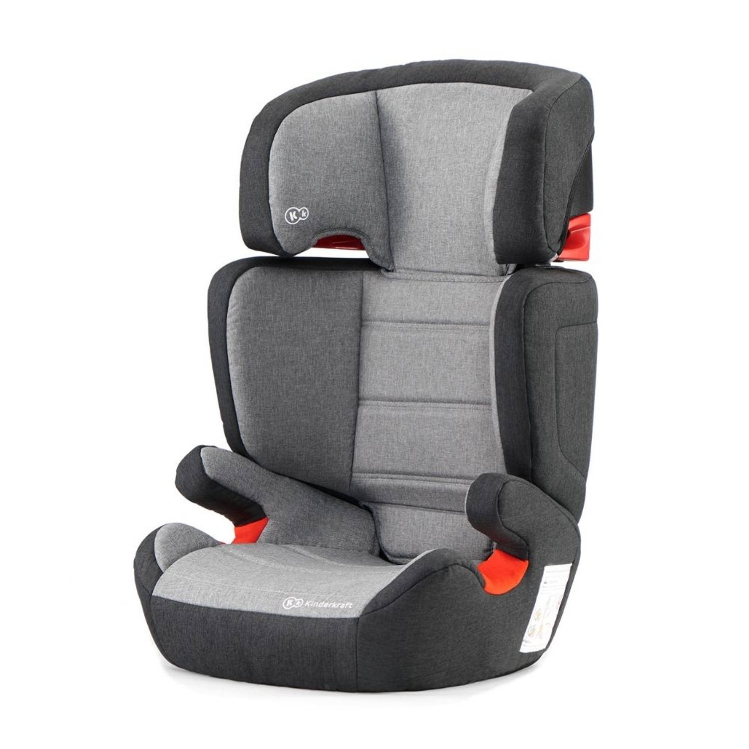 Kinderkraft - Autostoel - Junior Fix - 42 x 82 x 40 cm - 4kg - Zwart/Grijs - Side Protection