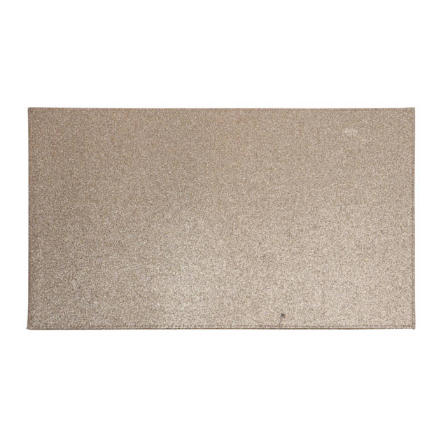 1x Diner/kerstdiner placemats bruin/goud met glitter 44 x 29 cm - Placemats