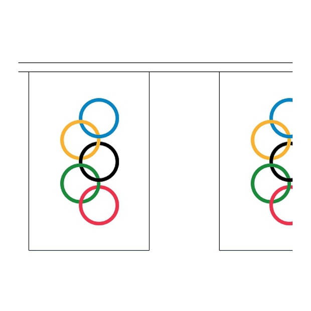 3x Olympische spelen vlaggenlijnen - Vlaggenlijnen