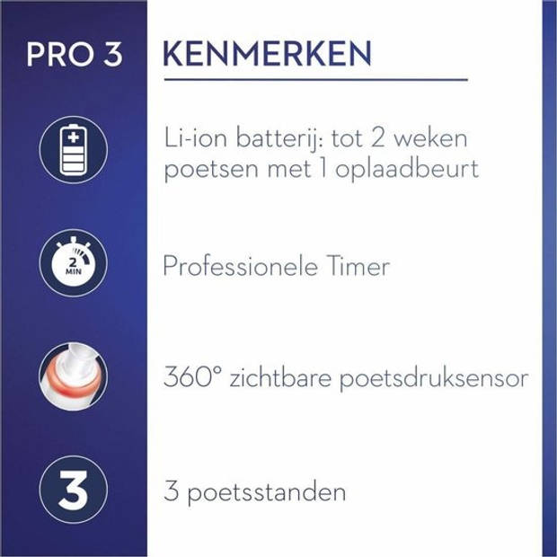 Oral-B Pro 3 3900 - Elektrische Tandenborstel - Duoverpakking 2 stuks