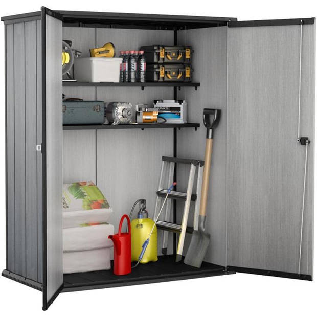 Keter High Store+ Opbergkast - 1400L - 140x73.6x170.4cm - Grijs