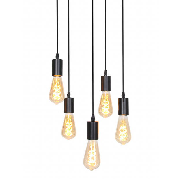 Light & Living - Hanglamp BRANDON - Ø35x117.5cm - Zwart