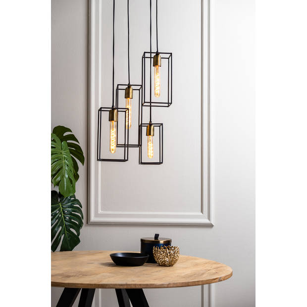 Light & Living - Hanglamp MARLEY - 35x32x57cm - Zwart