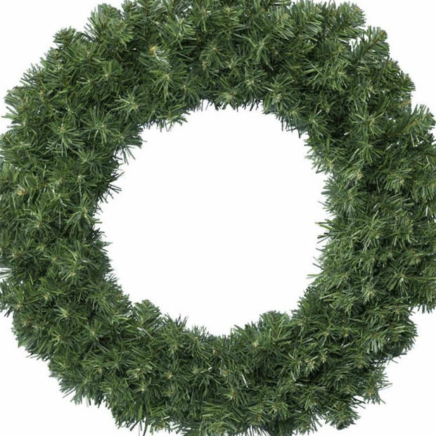 Kerstkrans/dennenkrans groen 35 cm - Kerstkransen