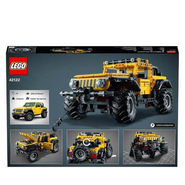 LEGO Technic 42122 Jeep Wrangler Rubicon 4x4 verzamelaarsmodel, terreinwagen, voertuigbouwset