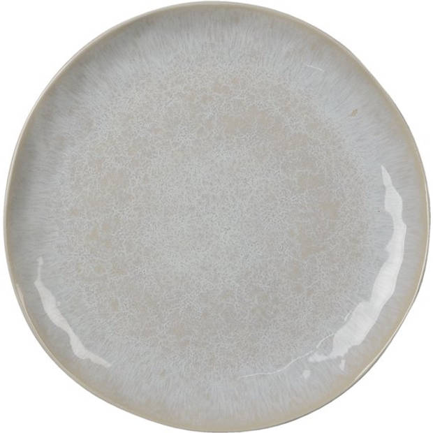Clayre & Eef Witte Groot bord Ø 28*3 cm 6CEFP0101