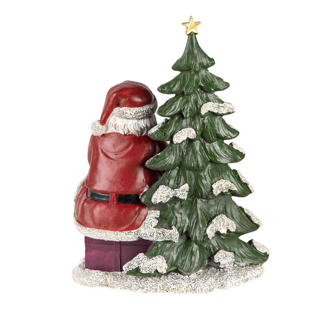 Clayre & Eef Multi Kerstman met kind 16*13*22 cm 6PR4714