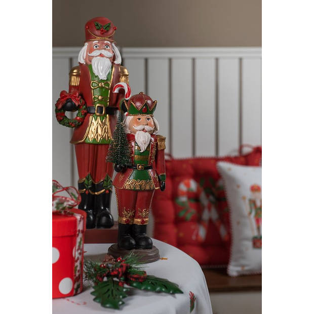 Clayre & Eef Multi Decoratie notenkraker met kerstboom 13*10*32 cm 6PR4745