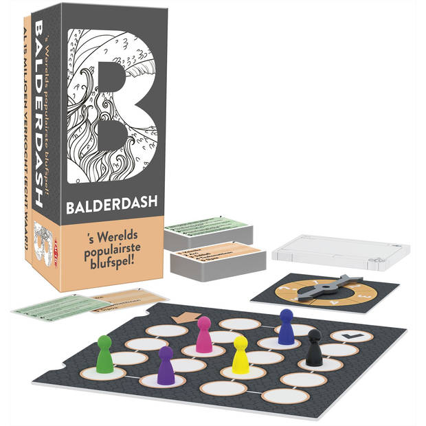 TACTIC bordspel Balderdash karton bruin/zwart 5-delig