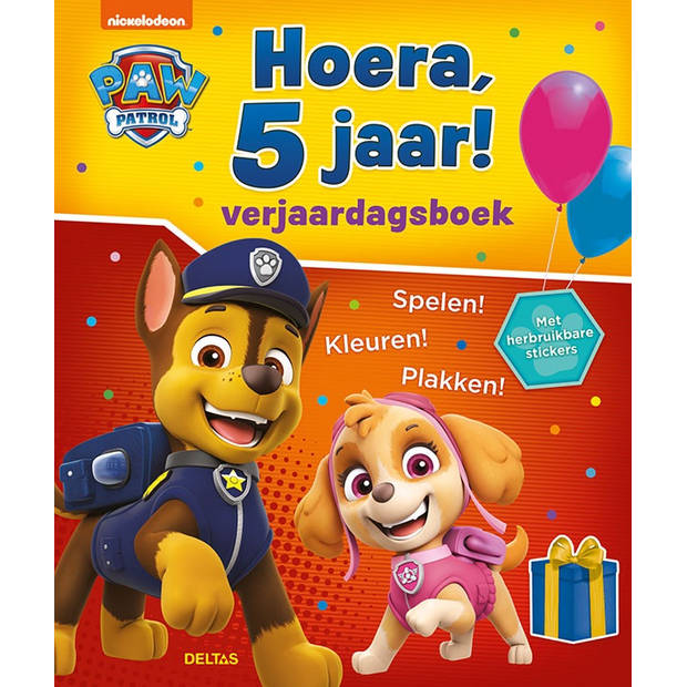 Nickelodeon Verjaardagsboek Paw Patrol Hoera, 5 jaar!