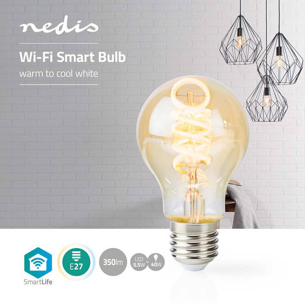 Nedis SmartLife LED Filamentlamp - WIFILT10GDA60 - Goud