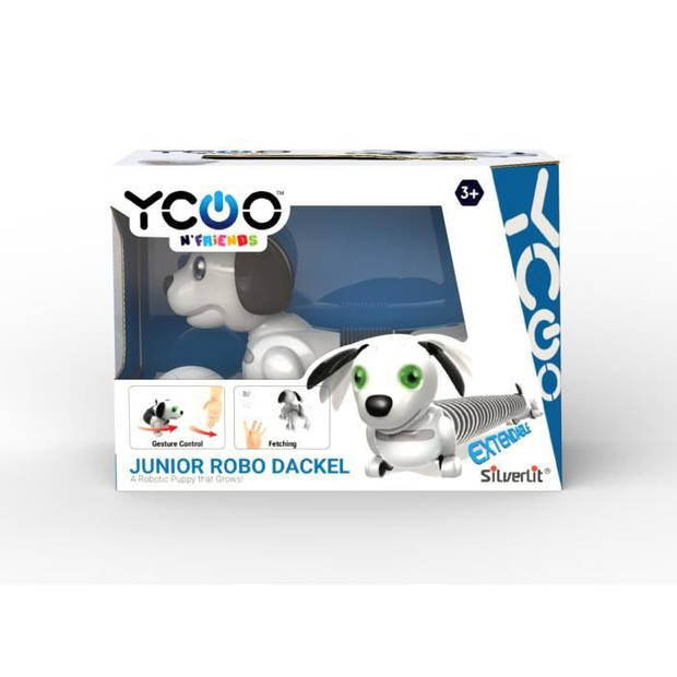 Ycoo door silverlit junior robo dackel - 88578 - 25 cm - autonome uitschuifbare hond die je volgt