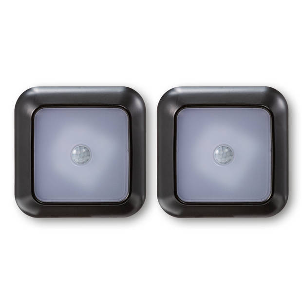 Q-Link draadloos LED licht sensor - zwart - 2 stuks
