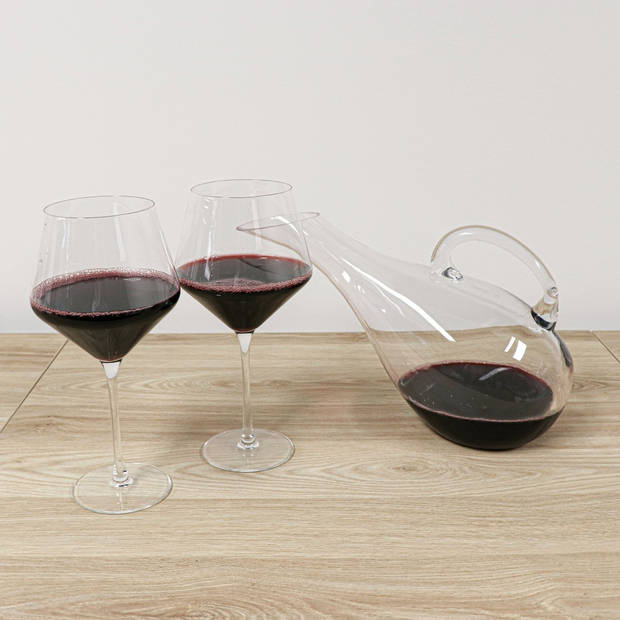 Vinata Molise decanter - 1.2 Liter - Karaf kristal - Wijn decanteerder - Handgemaakte wijn beluchter