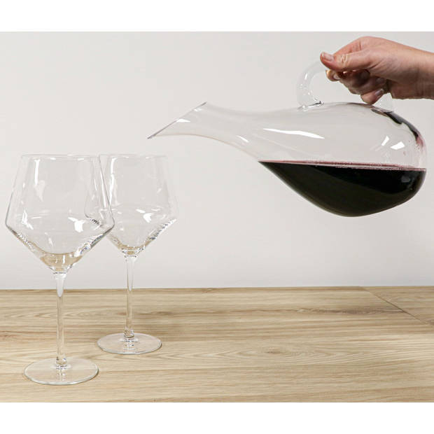 Vinata Molise decanter - 1.2 Liter - Karaf kristal - Wijn decanteerder - Handgemaakte wijn beluchter