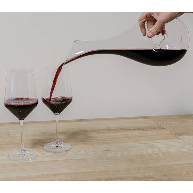 Vinata Liguria decanter - 1.2 Liter - Karaf kristal - Wijn decanteerder - Handgemaakte wijn beluchter