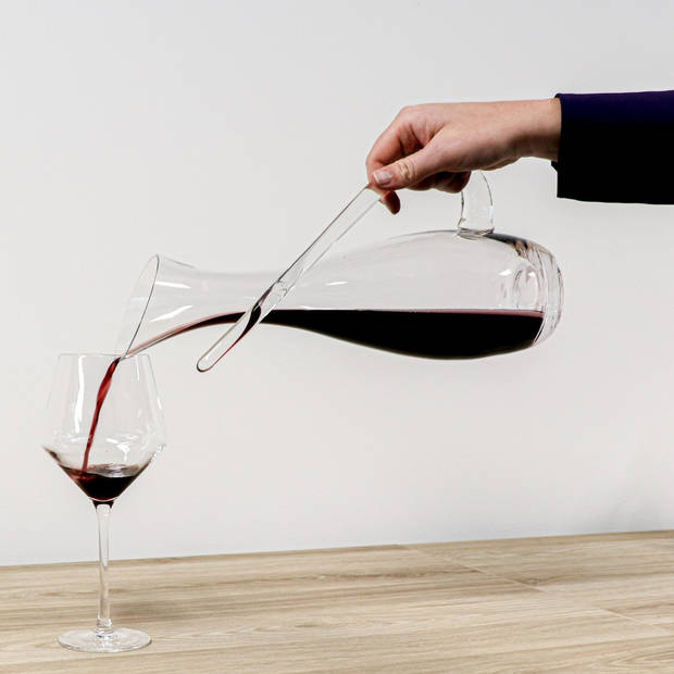 Vinata Lazio decanter - 1.2 Liter - Karaf kristal - Wijn decanteerder - Handgemaakte wijn beluchter