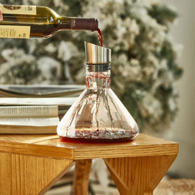 Vinata Sicilia decanter - 1.5 Liter - Karaf kristal - Wijn decanteerder - Handgemaakte wijn beluchter
