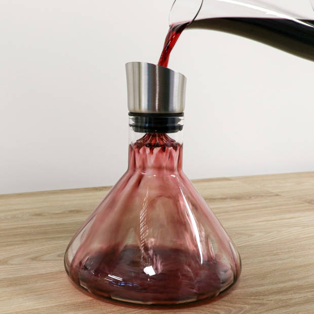Vinata Sicilia decanter - 1.5 Liter - Karaf kristal - Wijn decanteerder - Handgemaakte wijn beluchter