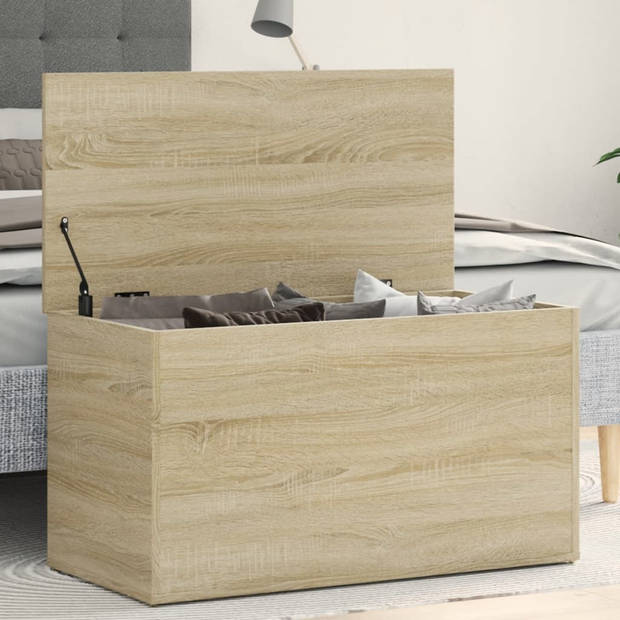 vidaXL Opbergkist 84x42x46 cm bewerkt hout sonoma eikenkleurig