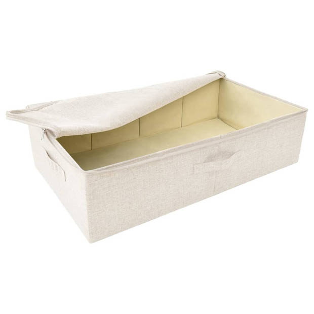 vidaXL Opbergbox 70x40x18 cm stof crèmekleurig