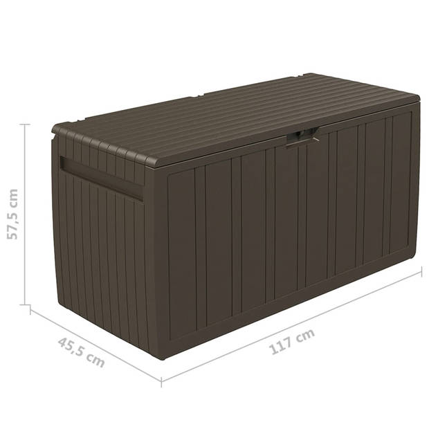 vidaXL Kussenbox 117x45,5x57,5 cm 270 L bruin