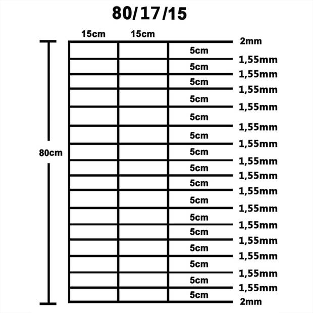 vidaXL Hek 50x0,8 m gegalvaniseerd staal zilverkleurig