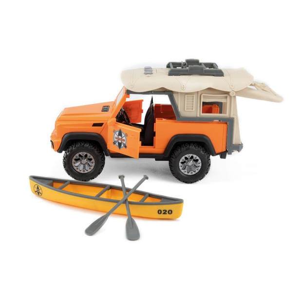 Massamarkt Toi Toys Auto 4x4 + daktent met kano