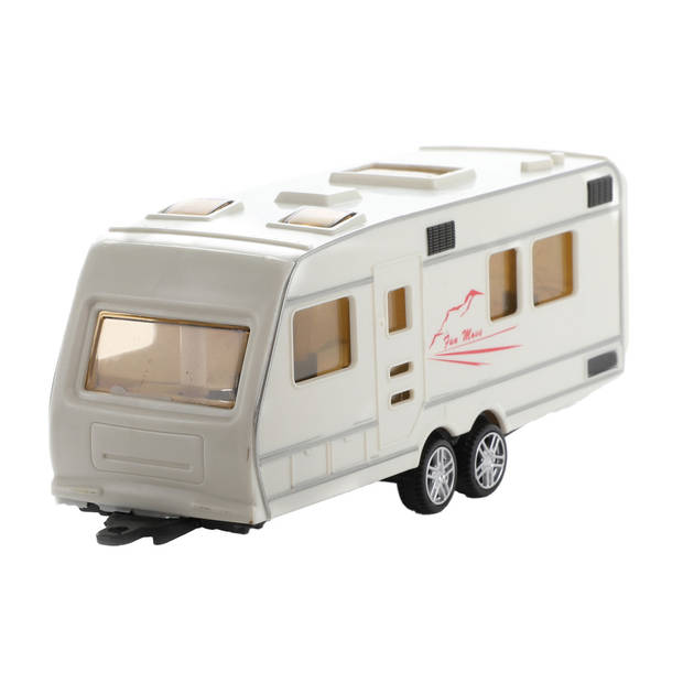 Toi Toys Auto pull back met caravan 1:48