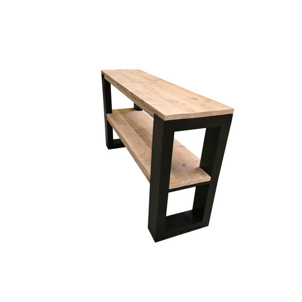 Wood4you - Side table New Orleans steigerhout 160Lx78HX38D cm zwart