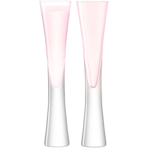 L.S.A. - Moya Champagne Flute 170 ml Set van 2 Stuks - Glas - Roze
