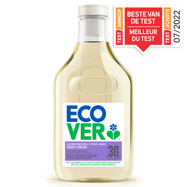 Ecover - Vloeibaar Wasmiddel Color - Gekleurde was - Appelbloesem & Freesia - 6 x 1,5L - Voordeelverpakking